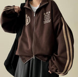 Dove Line Belt Track Two Way High Neck Zip-Up [Fleece]