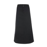 Folded check maxi skirt 001