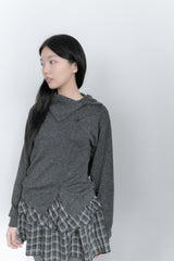 unbal highneck cardigan(2colors)