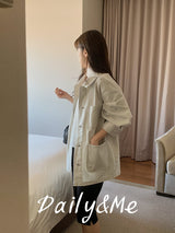 Loose fit cotton jacket(onecolor)