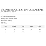 MODERN BOUCLE STRIPE COLLARKINT