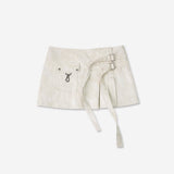 PLEATES WRAP SKIRT [IVORY]