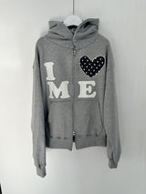 Love me!♥ フードジップアップ (2color)