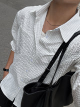 Cove embossed stripe shirt