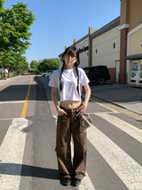 ポイントバッククリップワイドパンツ (3C)