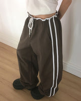 Kenshi Lowrise Nylon Track Wide Pants