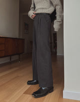 Tei Brushed Two Pin Tuck Slacks