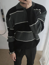 Awesome College Border Collar Knit (4color)