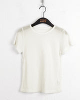 Quadi see-through wool tencel layered short sleeve t-shirt