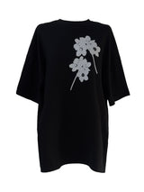 [unisex]フラワープリントオーバーフィット半袖Tシャツ (3color)