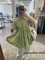 Plaid collar dress (3color) 