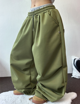 スナップ 🖤パラシュートジューシーバルーンパンツ🩶🖤💚🤎4カラー
