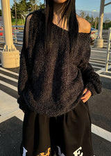 PUFFY CUTOUT KNIT
