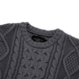 24FW ローゲージケーブルニット チャコール