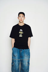 25SS ハートエイリアンショートスリーブTシャツ ブラック