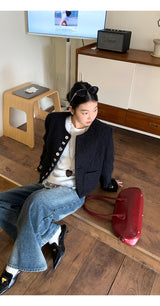 Unique Burton Round Quilting Tweed Jacket