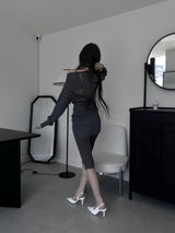 eyelet stud capri leggings (2color)