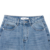 ダメージセミワイドフィットデニムパンツ code 18102