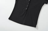 Lora Button Slim Tee