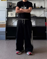 Sagging wide track pants