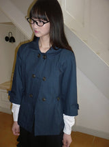 Yukomi Three Quarter Button Nylon Double Jacket