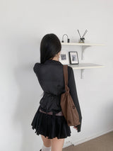 Vella Romantic Silky Slim Tie Blouse (4 colors)
