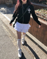 Eki Tiered Cut Mini Skirt