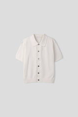 Summer bookle semi-crop collar cardigan