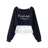 ミレルフリルレイヤードスウェットシャツ