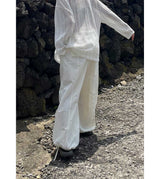 WIDE TUCK NYLON PANTS