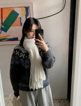 #Sorbet Ribbon Nordic Wool Knit (2color)