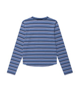グラノーラ ストライプド LS Tシャツ ブルー(CV2GFFT555A)