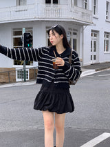 Clang wool striped cardigan