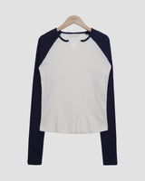 Tamin V-Neck Raglan Long-Sleeve T-Shirt