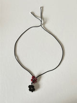 シルバーボールフラワーネックレス (3color)