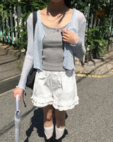 アシフリルパンチングシースルーカーディガン