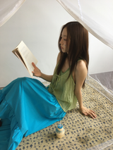 Liang button frill long skirt (4color)