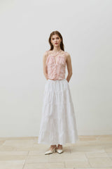 REVE CORSET SMOCKED TOP / PINK