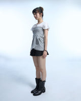 Eyelet 2 - Way Wrap Skirt - Gray