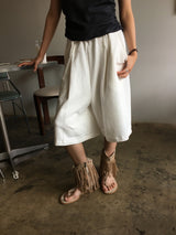 Raw Cotton Bermuda Pants (2color)