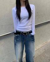 Basic U neck T