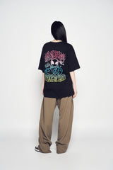 25SSグラデーションエイリアンショートスリーブTシャツ ブラック