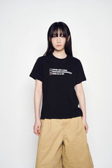 25SS チェックリストウーマン半袖Tシャツ ブラック