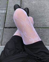 Ribbon lace stockings