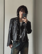 Siren biker leather jacket
