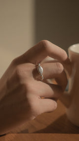 All is well, silver ring with Topaz_November Birthstone