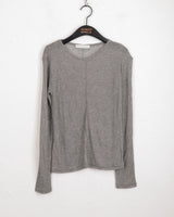 Saawn wool tencel cut see-through layered t-shirt