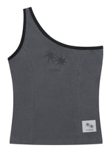 DAZE ONE SHOULDER SLIM LINE SLEEVELESS (2COLOR)