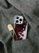 Deer's fur silver epoxy case 