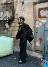 タックコットンワイドパンツ